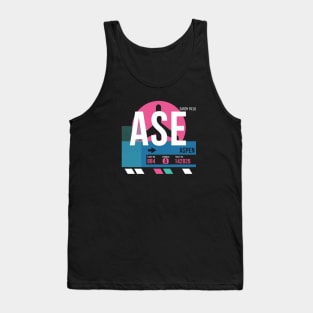 Aspen (ASE) Airport // Sunset Baggage Tag Tank Top